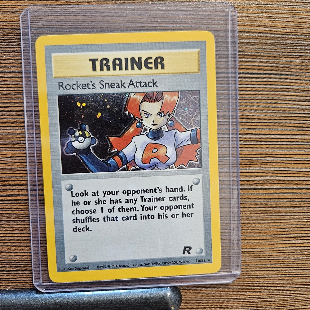 Pokemon Holographic Trainer Card - Rocket's Sneak Attack